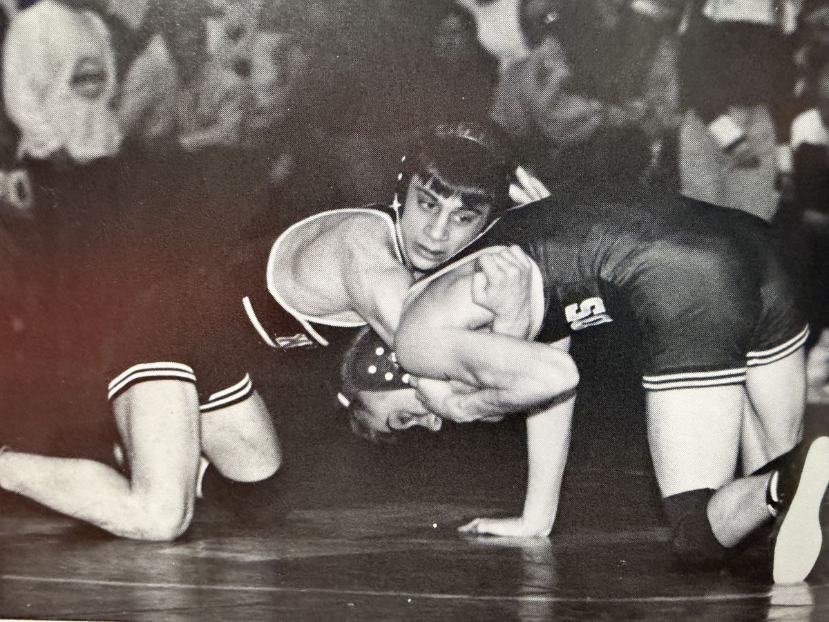 Dennis Liberto works on top of an opponent