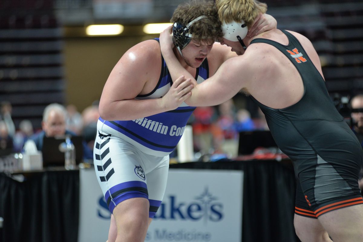 A Northampton heavyweight ties up at the state tournament