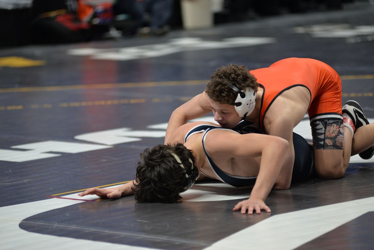 A Northampton wrestler rides from the top