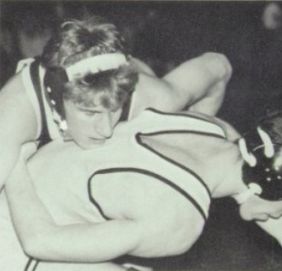 Whitey Chlebove keeps his opponent controlled on the mat